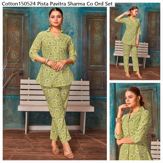 Cotton150524 Pista Pavitra Sharma Co Ord Set