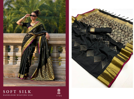 1706 Soft Silk Rajtex Sarees