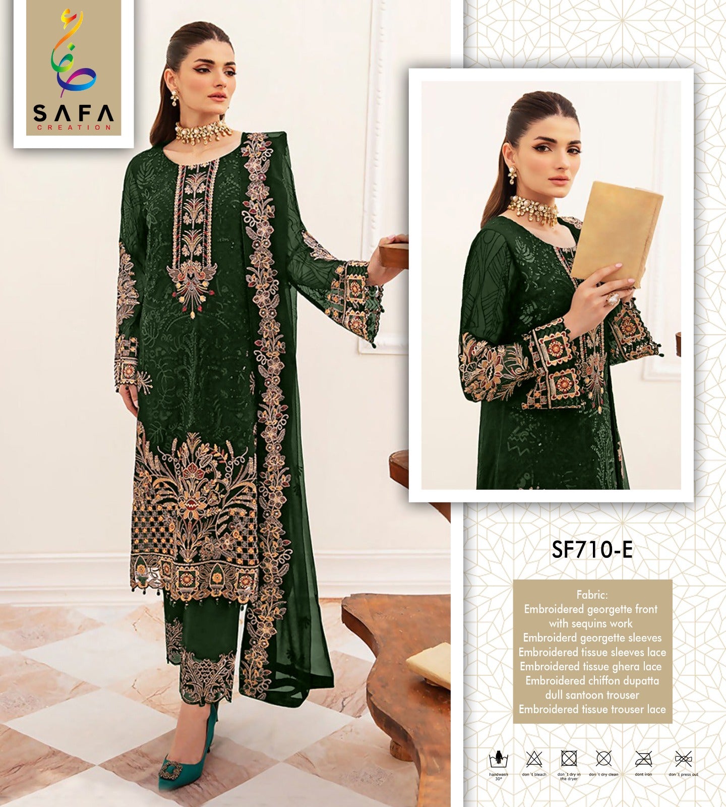 710E Safa Creation Pakistani Salwar Suits