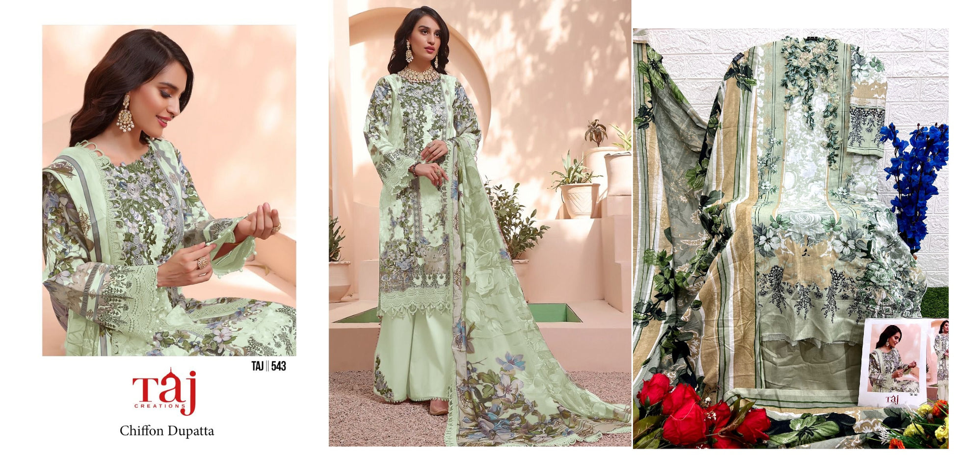 543 Taj Creations Pakistani Salwar Suits