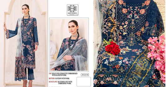 M-257-B Mushq Pakistani Salwar Suits