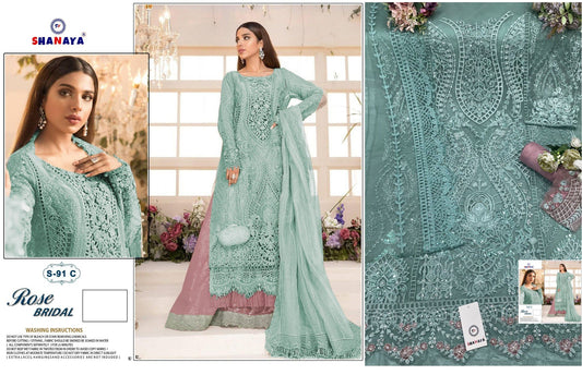 S-91C Rose Bridal Shanaya Fashion Pakistani Salwar Suits