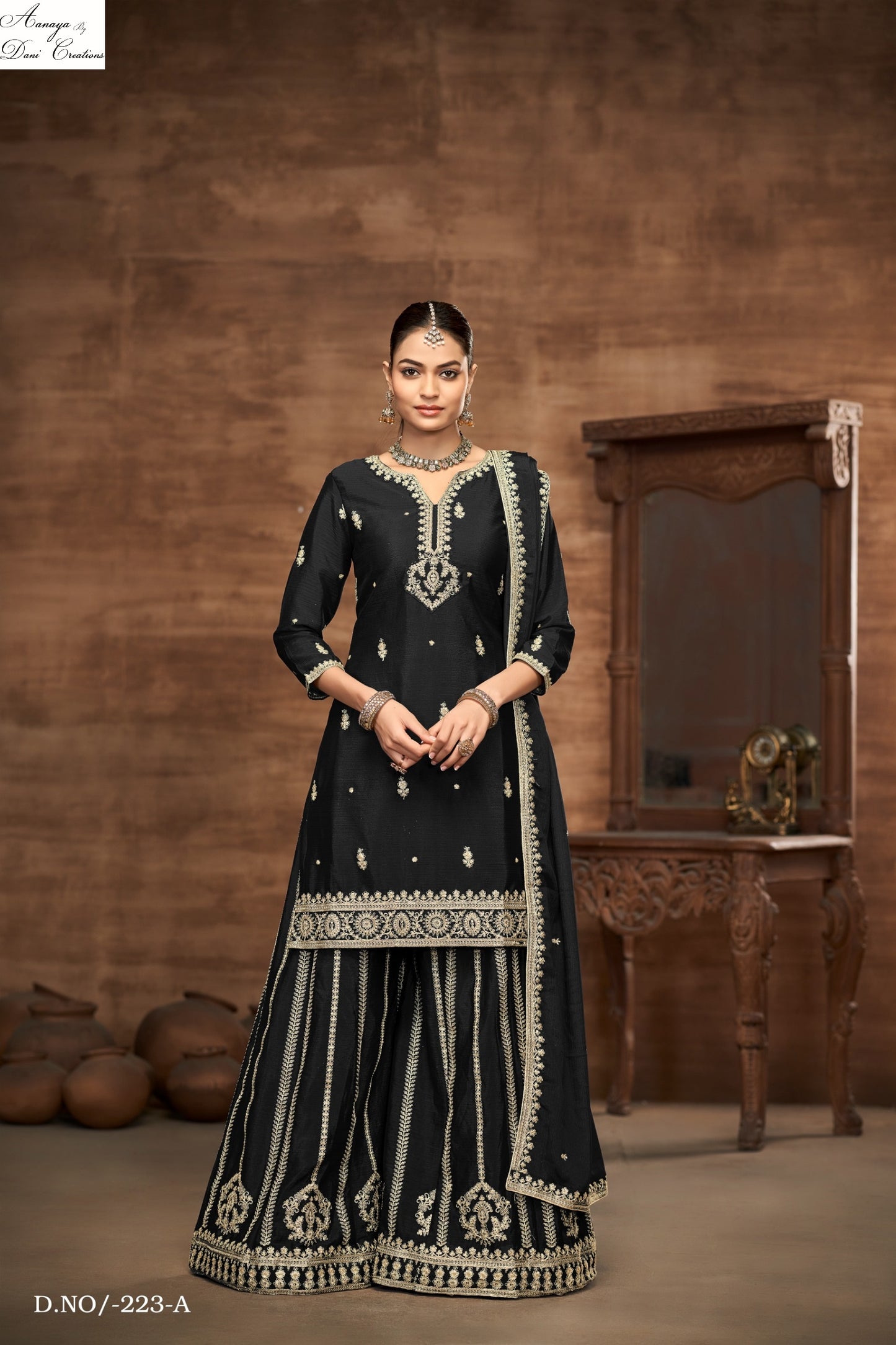 223A Aanaya Vol 223 Dani Creation Chinon Silk Pakistani Salwar Suits