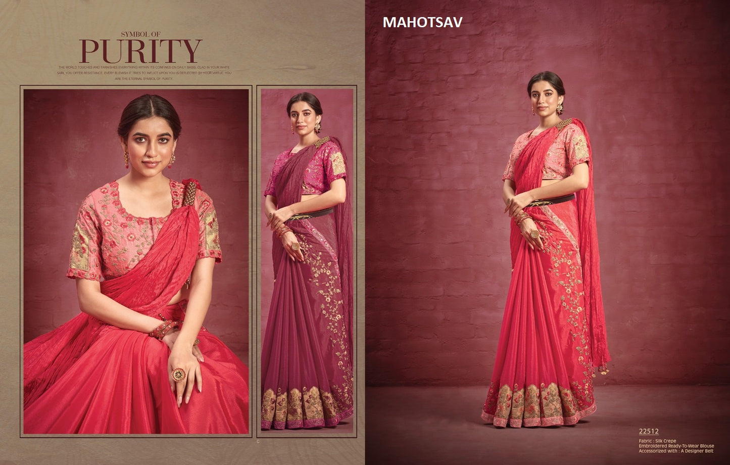 22512 Nurvi Mahotsav Embroiderey Sarees