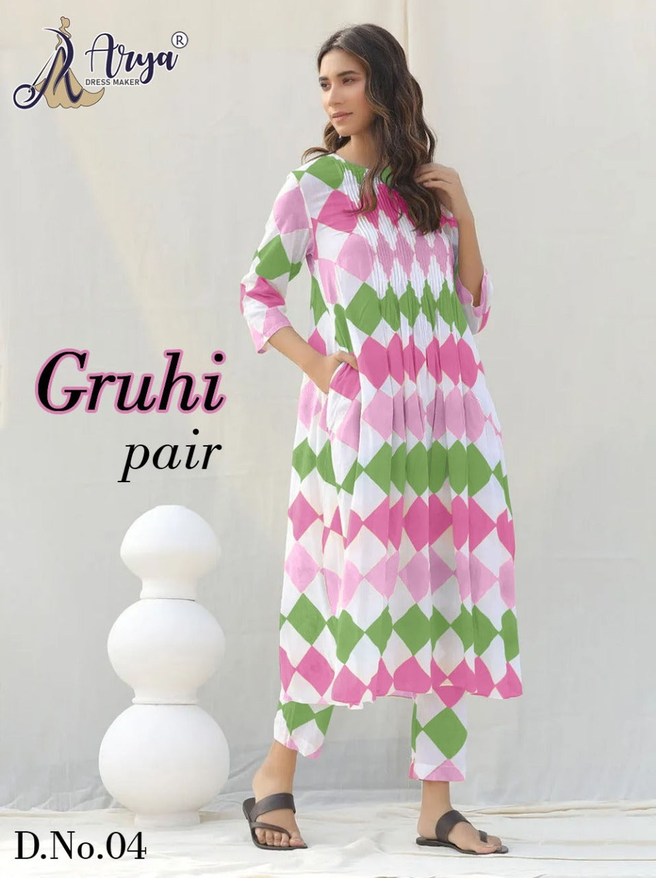 Gruhi 04 Adm Kurti Pant Set