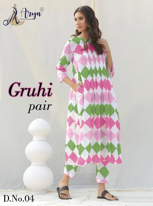 Gruhi 04 Adm Kurti Pant Set