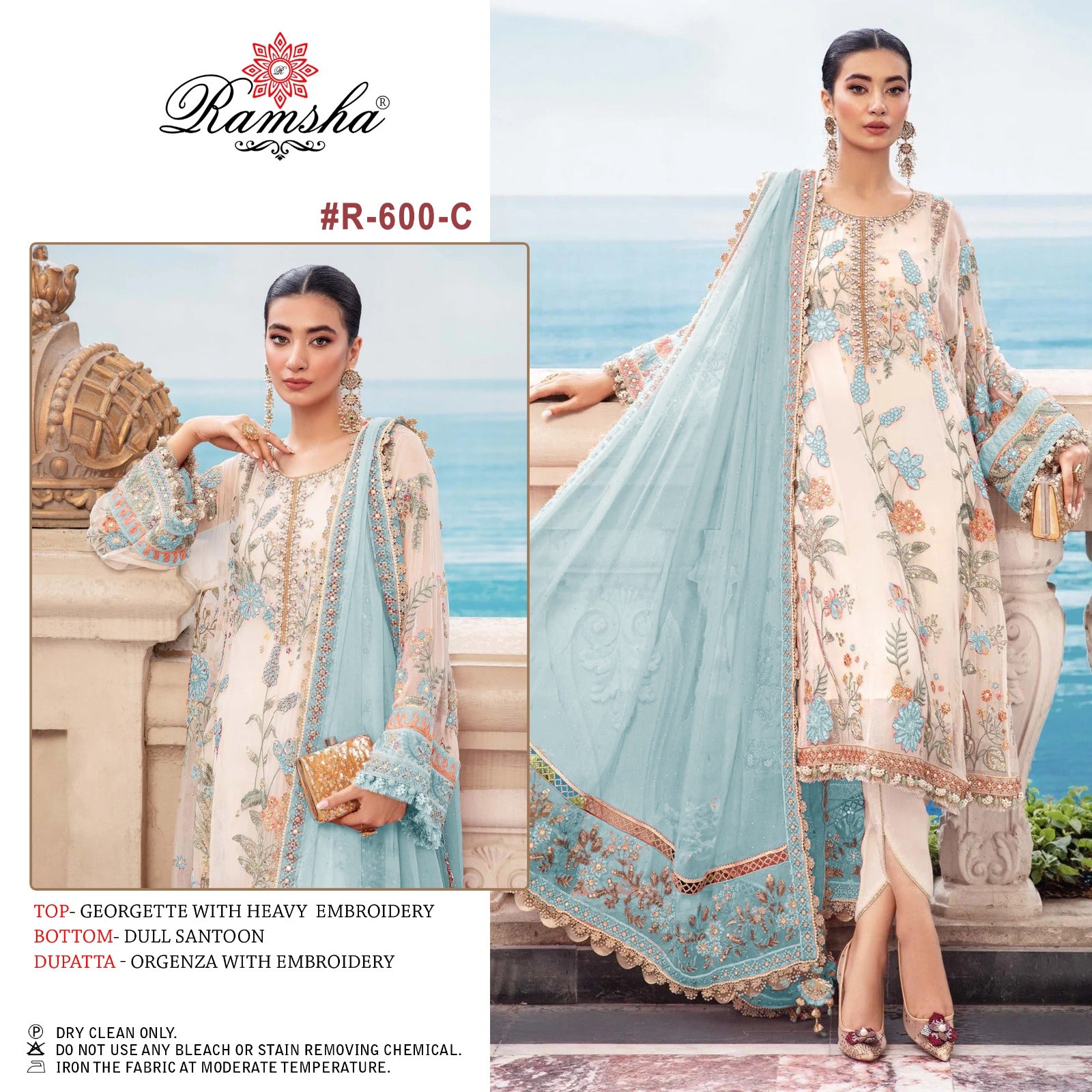 600C Ramsha Pakistani Salwar Suits