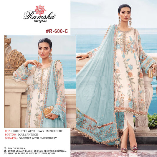 600C Ramsha Pakistani Salwar Suits