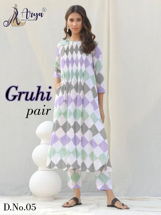 Gruhi 05 Adm Kurti Pant Set