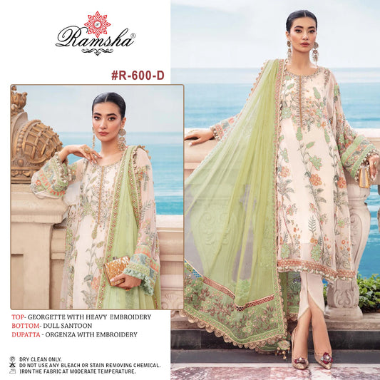 600D Ramsha Pakistani Salwar Suits