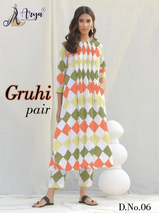 Gruhi 06 Adm Kurti Pant Set