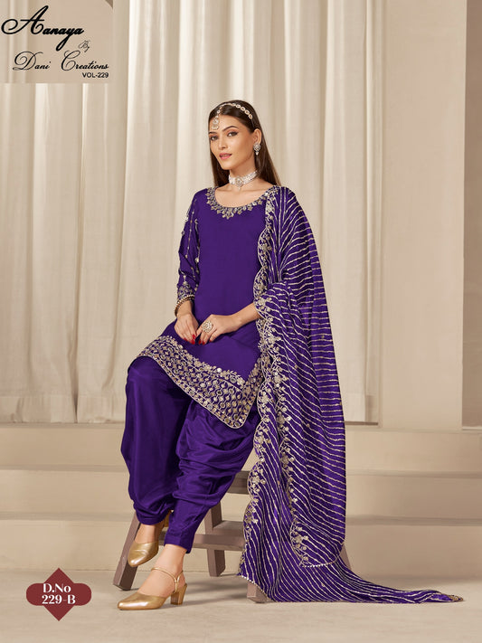 229B Aanaya Vol 229 Dani Creation Pv Chanderi Unstitched Suits