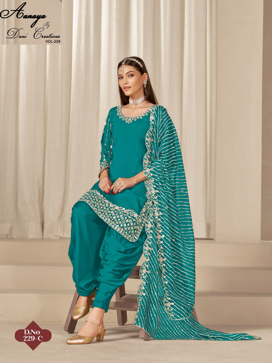 229C Aanaya Vol 229 Dani Creation Pv Chanderi Unstitched Suits
