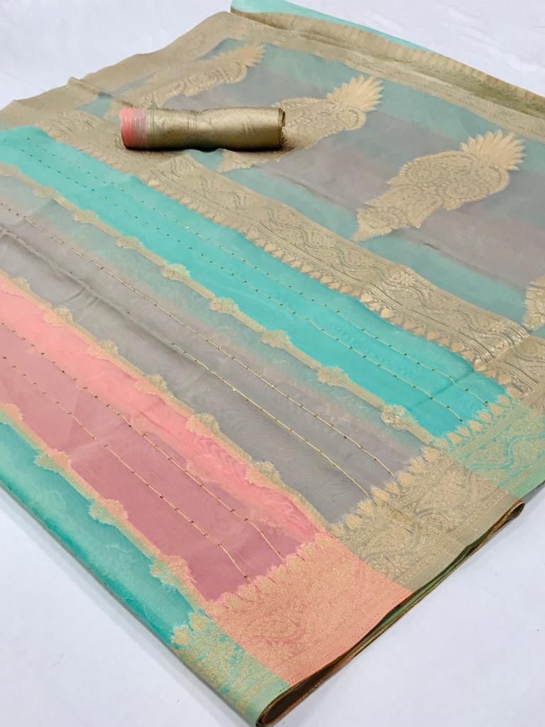 230003 Kenzo Rajtex Organza Sarees