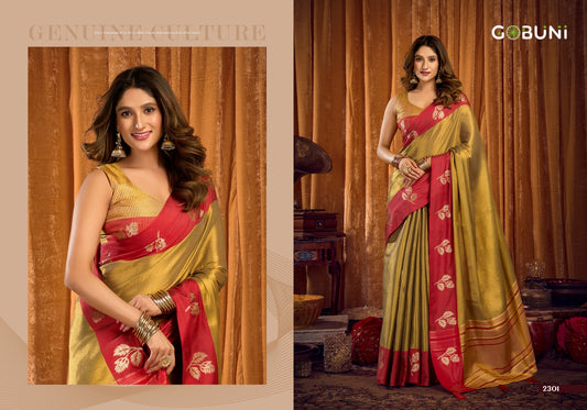 2301 Sumathi Gobuni Soft Tissue Sarees