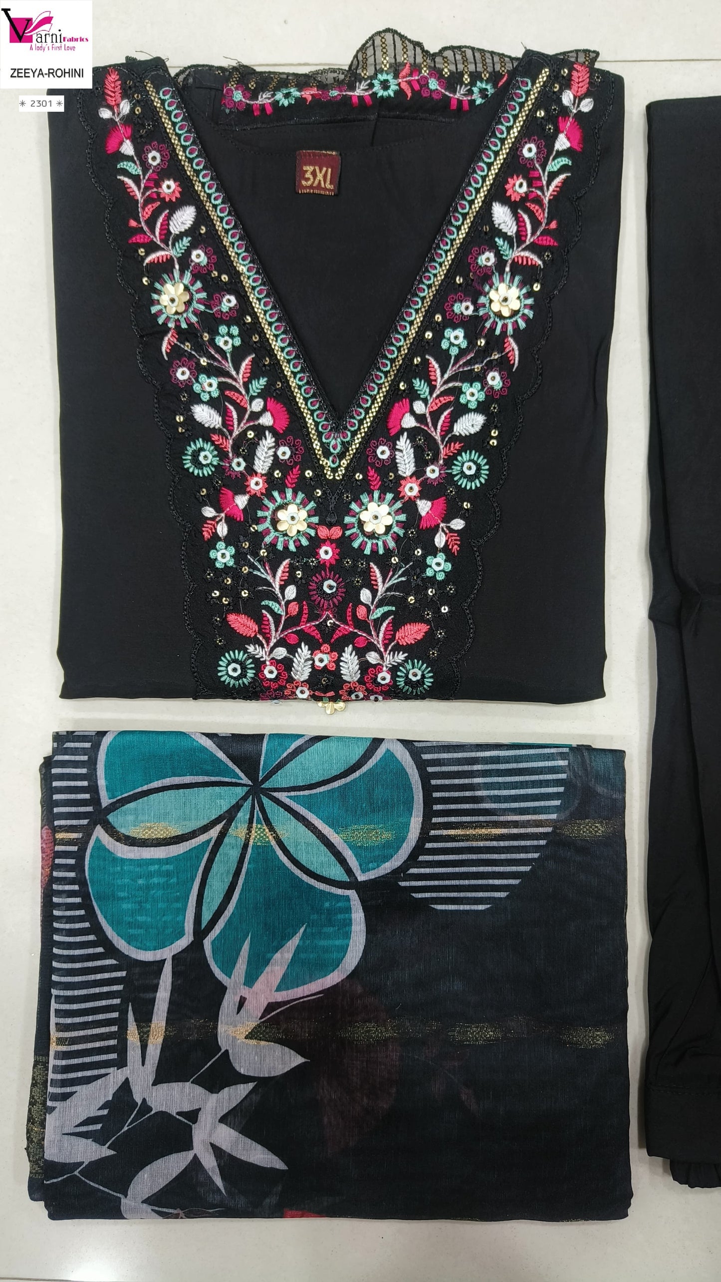 2301 Zeeya Rohini Varni Fabrics Roman Silk Readymade Suits