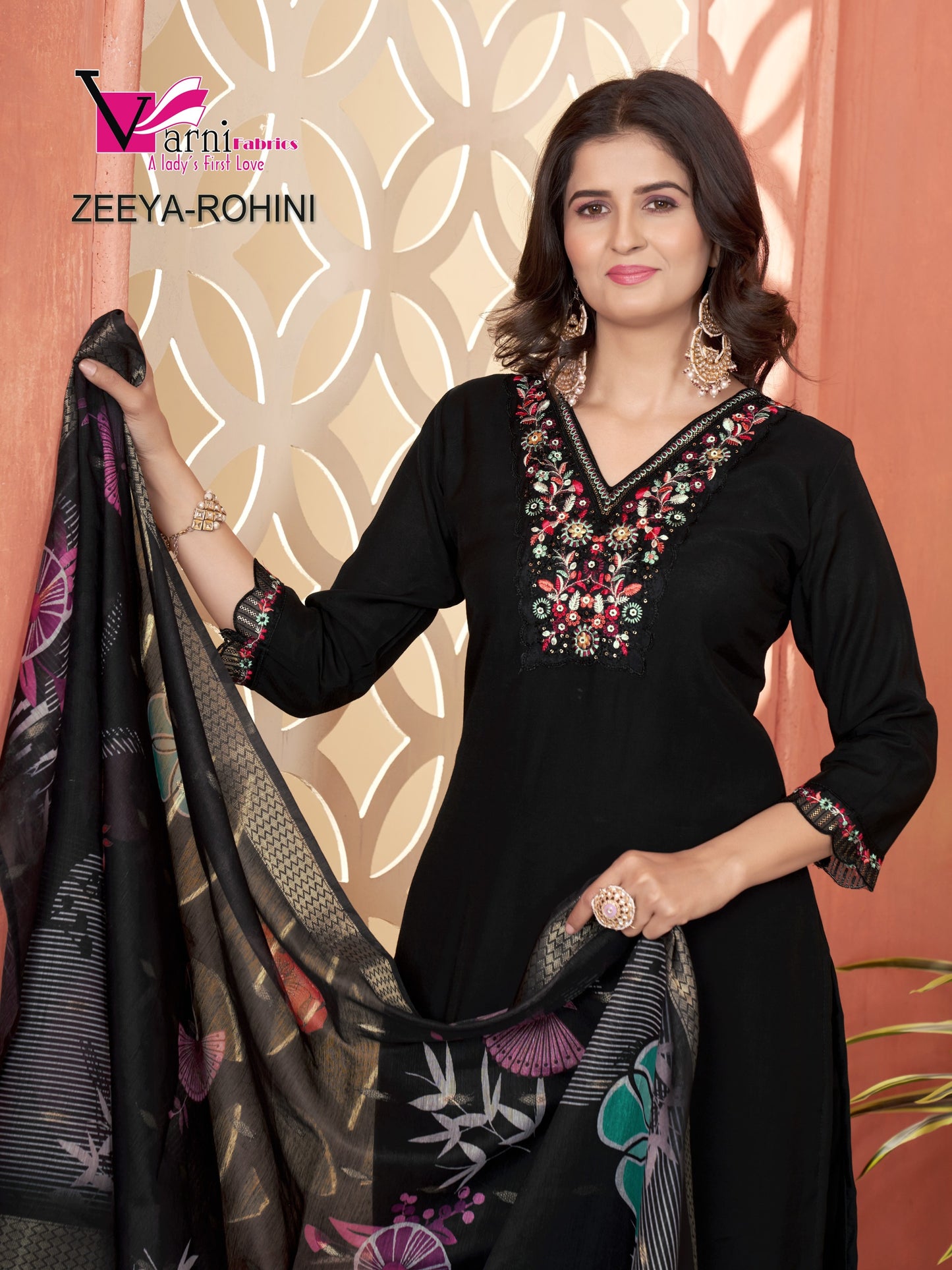 2301 Zeeya Rohini Varni Fabrics Roman Silk Readymade Suits