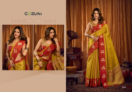 2303 Sumathi Gobuni Soft Tissue Sarees