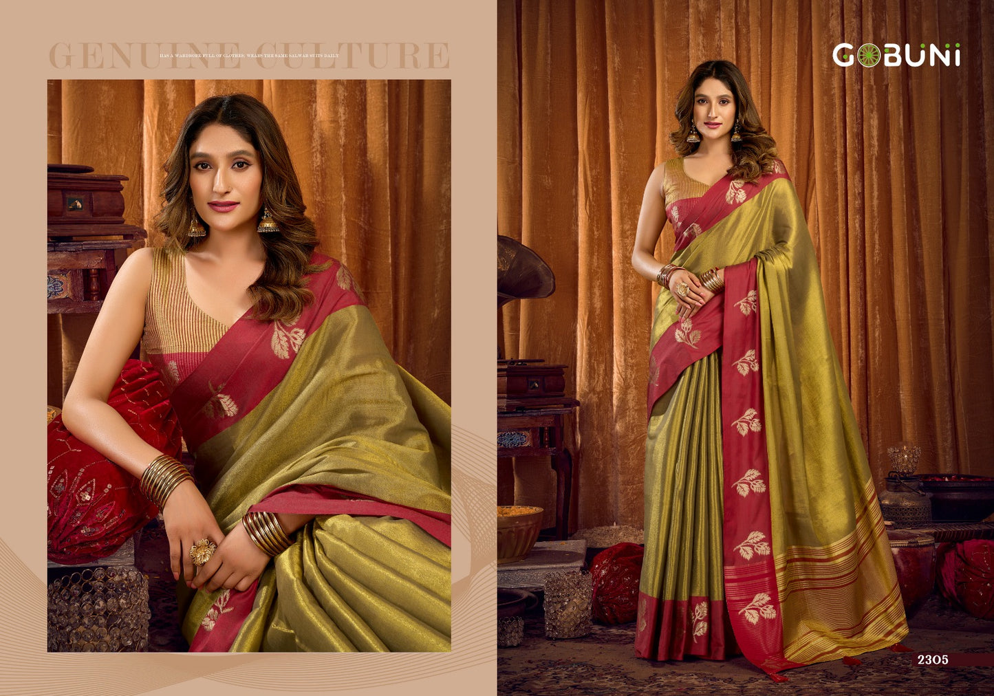 2305 Sumathi Gobuni Soft Tissue Sarees