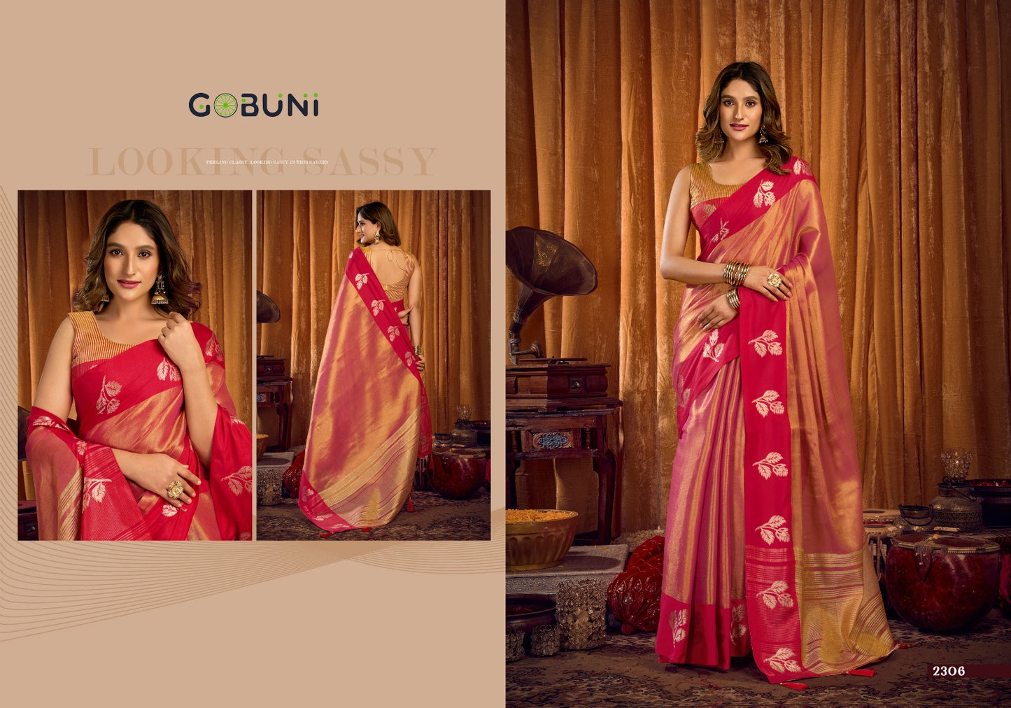 2306 Sumathi Gobuni Soft Tissue Sarees