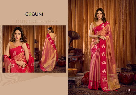 2306 Sumathi Gobuni Soft Tissue Sarees