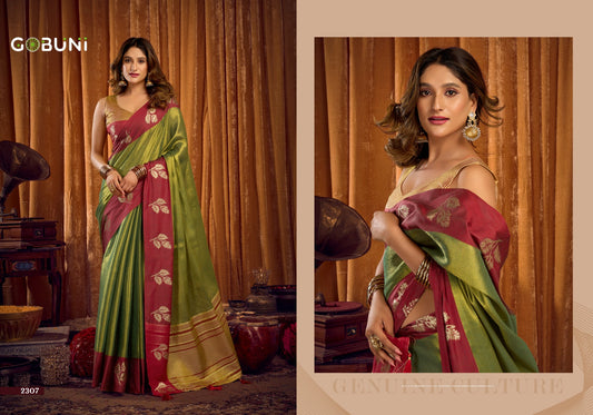 2307 Sumathi Gobuni Soft Tissue Sarees