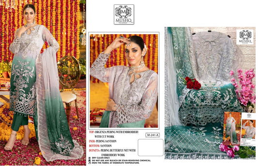 M-241-A Mushq Pakistani Salwar Suits