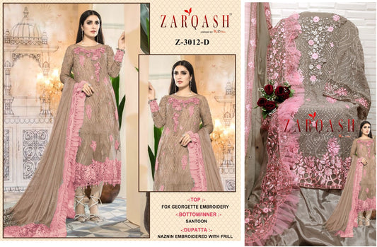 Z-3012D Zarqash Pakistani Salwar Suits