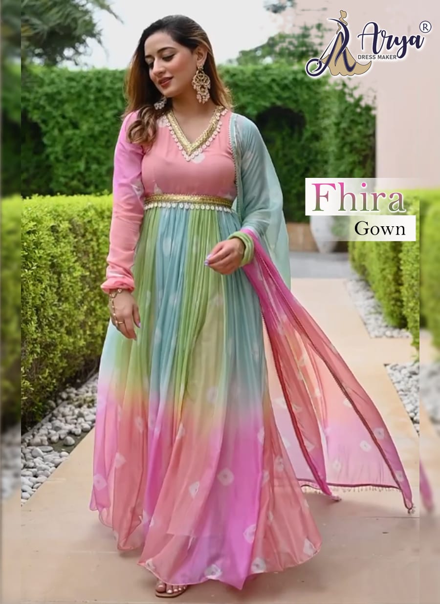 Fhira Adm Gown Dupatta Set
