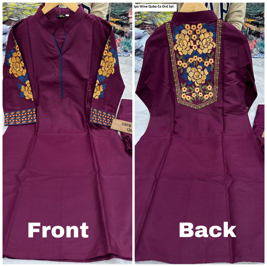 Ipo Wine Qubo Co Ord Set