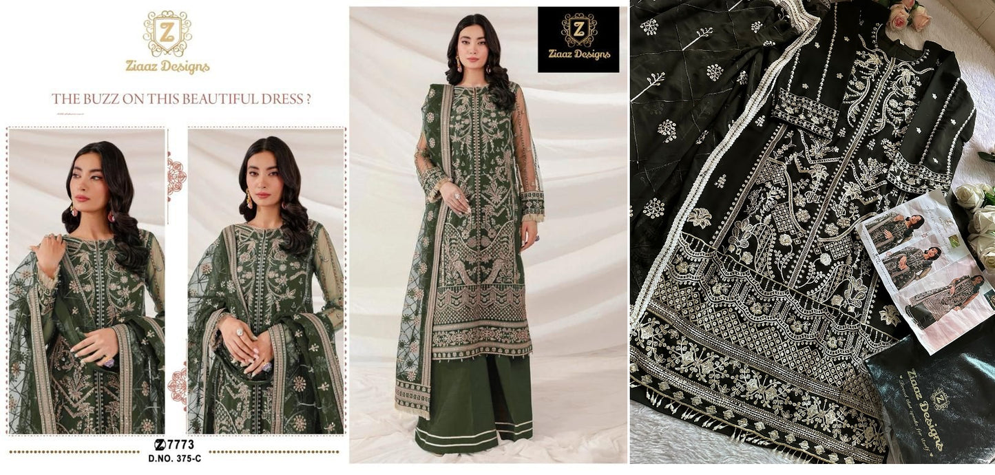 375C Ziaaz Designs Pakistani Salwar Suits