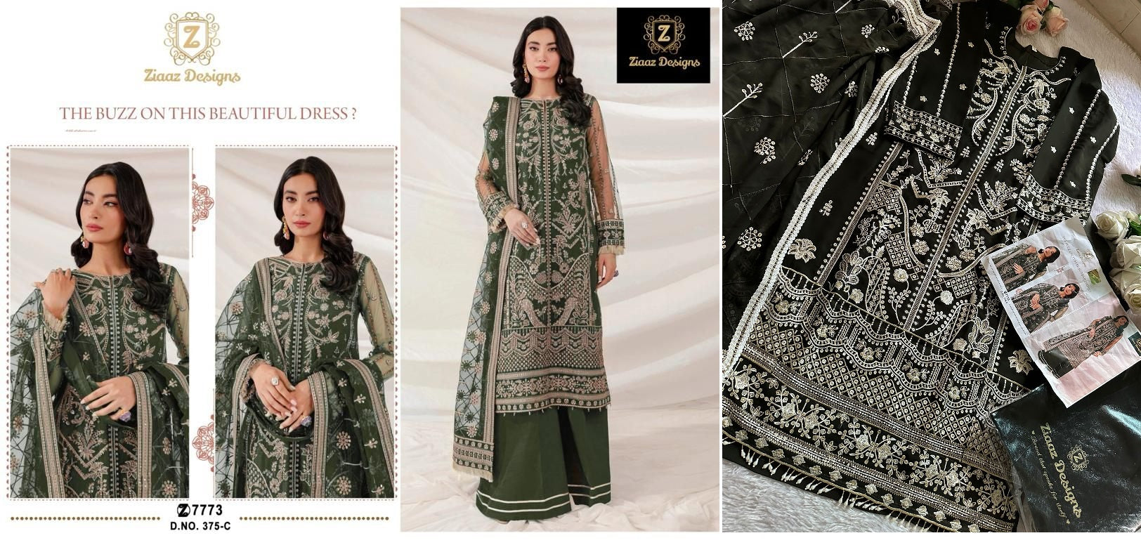 375C Ziaaz Designs Pakistani Salwar Suits