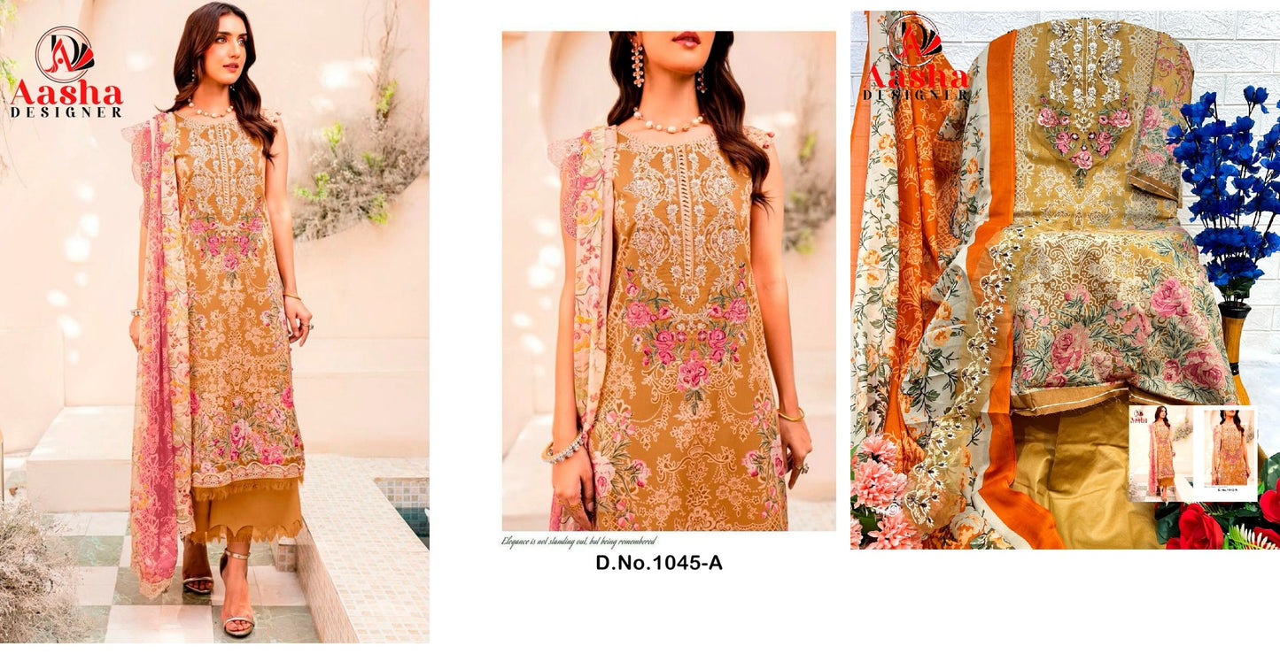 1045A Aasha Designer Pakistani Salwar Suits