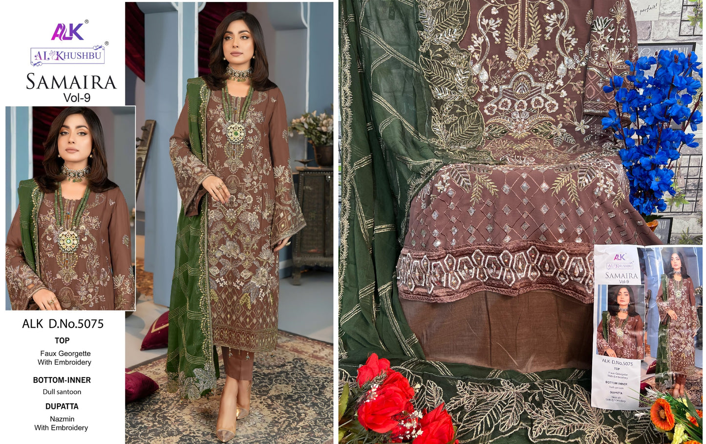 5075 Alk Pakistani Salwar Suits