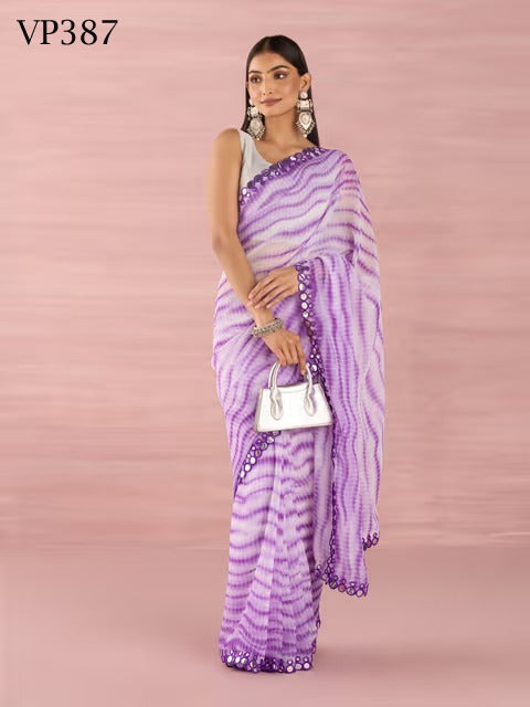 387 New Mirror Fashion Berry Sarees