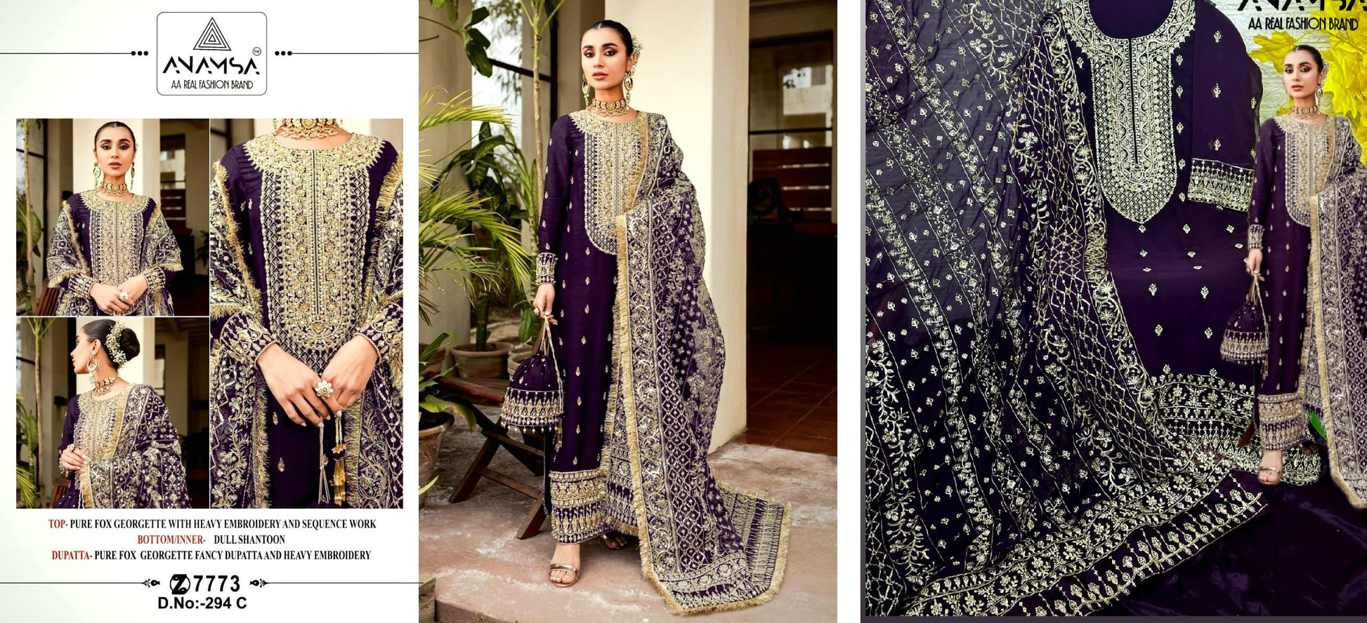 294C Anamsa Pakistani Salwar Suits