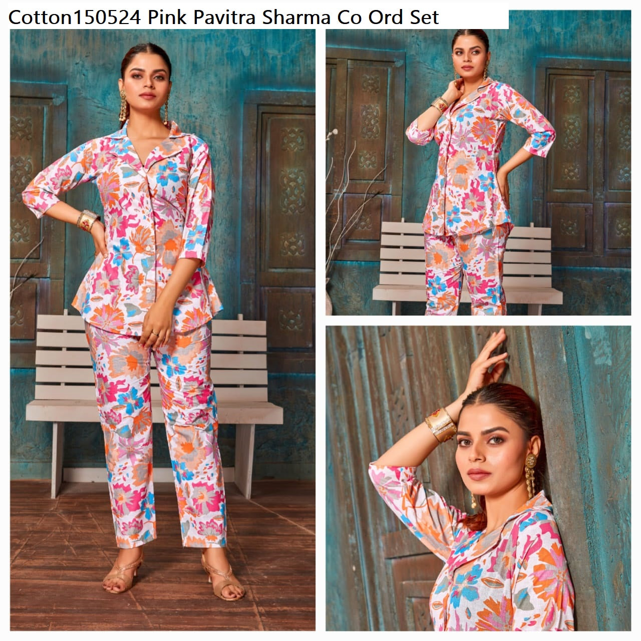 Cotton150524 Pink Pavitra Sharma Co Ord Set