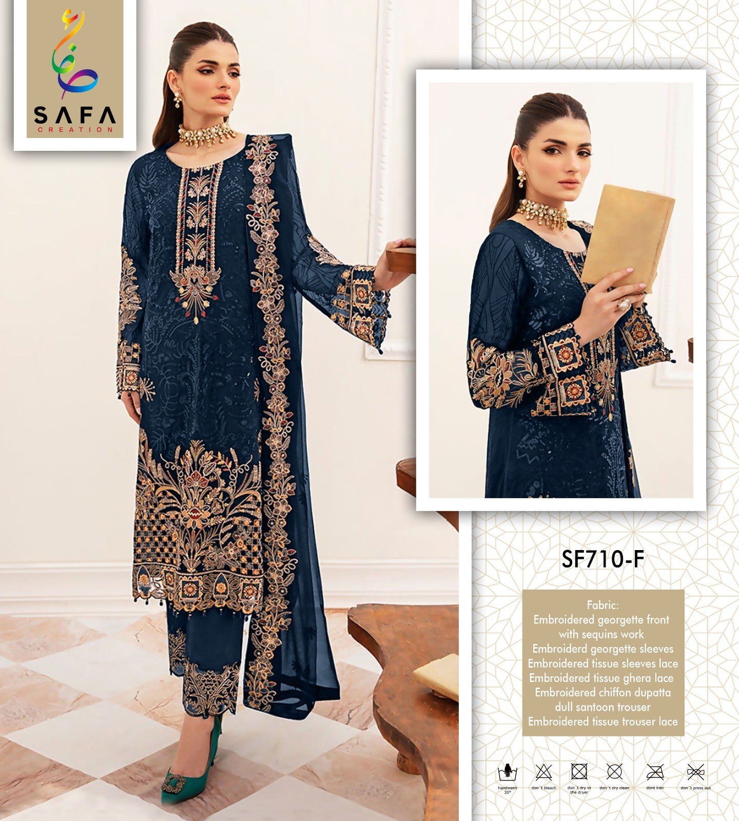 710F Safa Creation Pakistani Salwar Suits