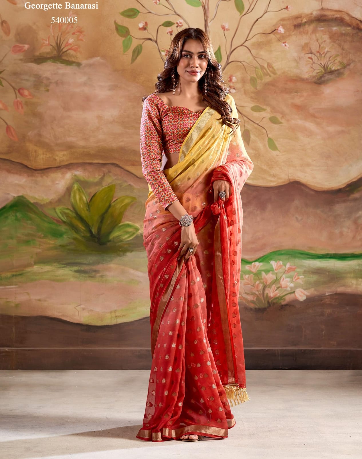 540005 Marigold Silk Rajpath Sarees
