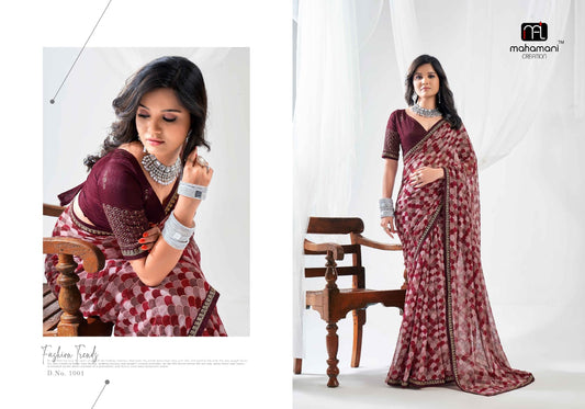 1001 Kum Kum Mahamani Creation Sarees