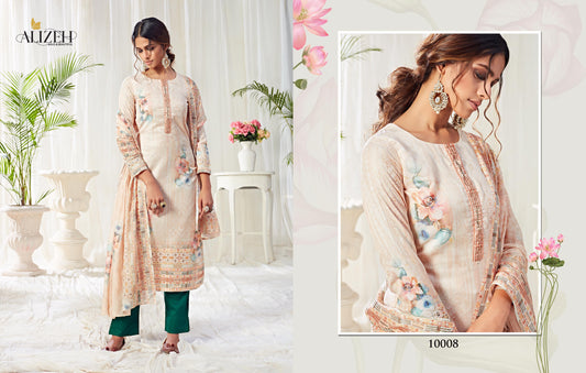 10008 Alizeh Unstitched Suits