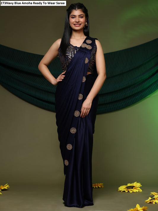 273Black Amoha Ready To Wear Saree