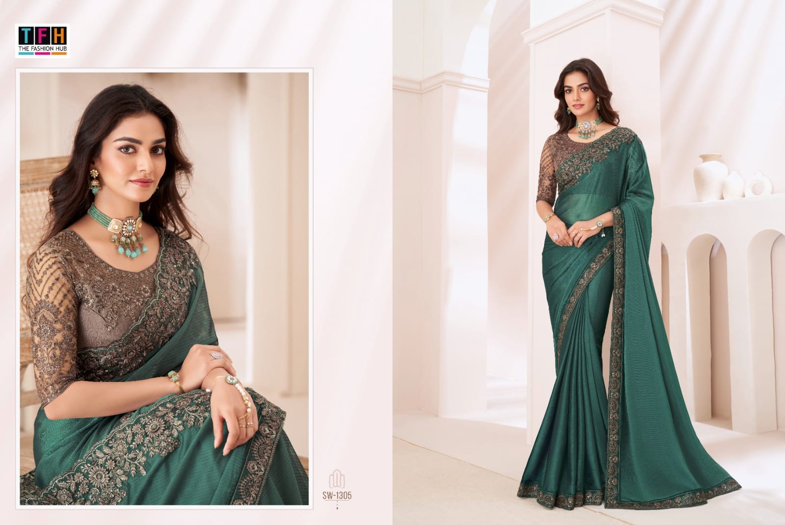 1305 Sandalwood Vol 13 Tfh Sarees