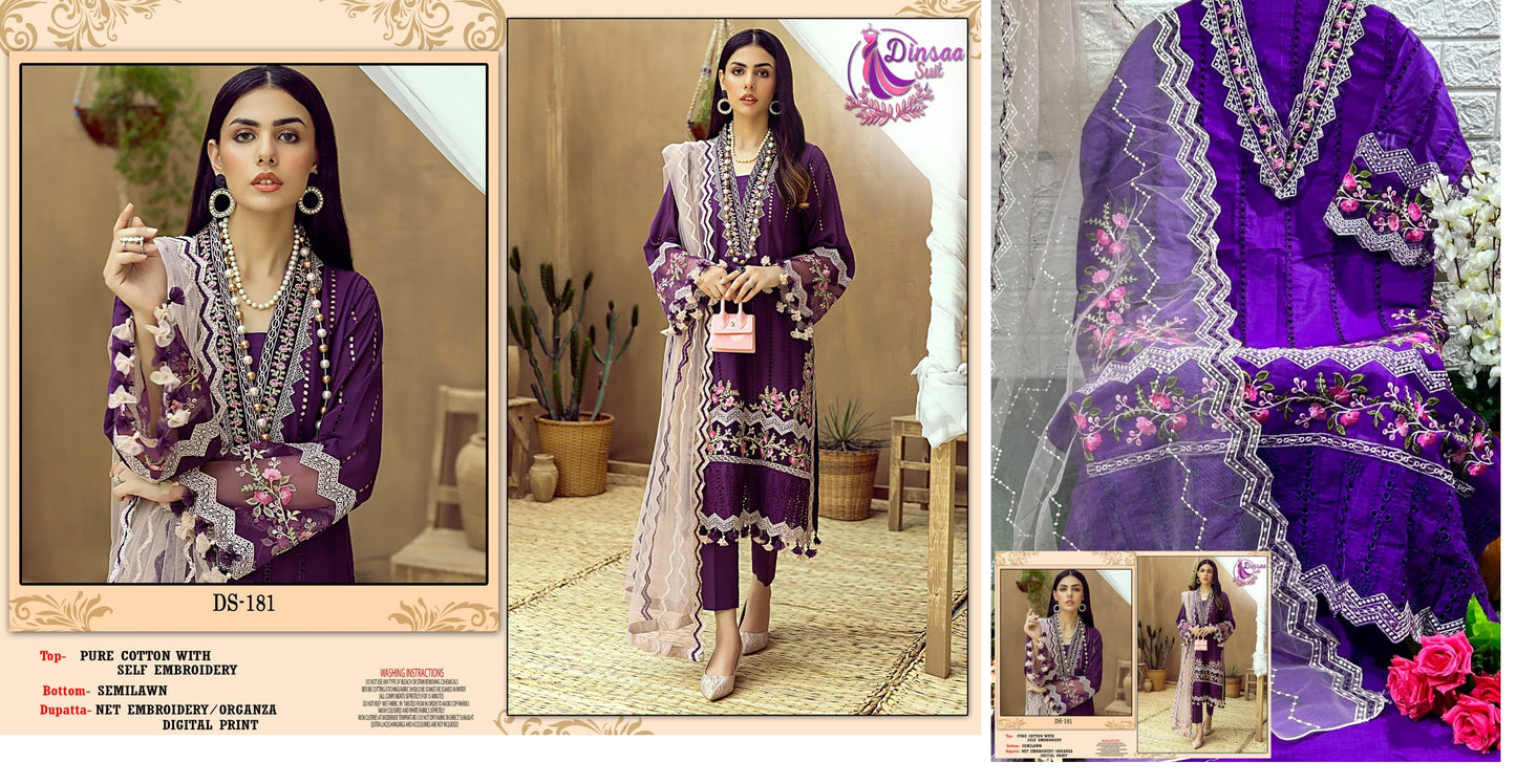 181 Dinsaa Suit Pakistani Salwar Suits