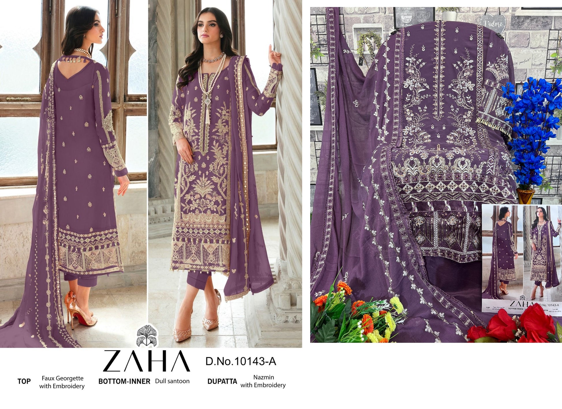 10143A Zaha Pakistani Salwar Suits