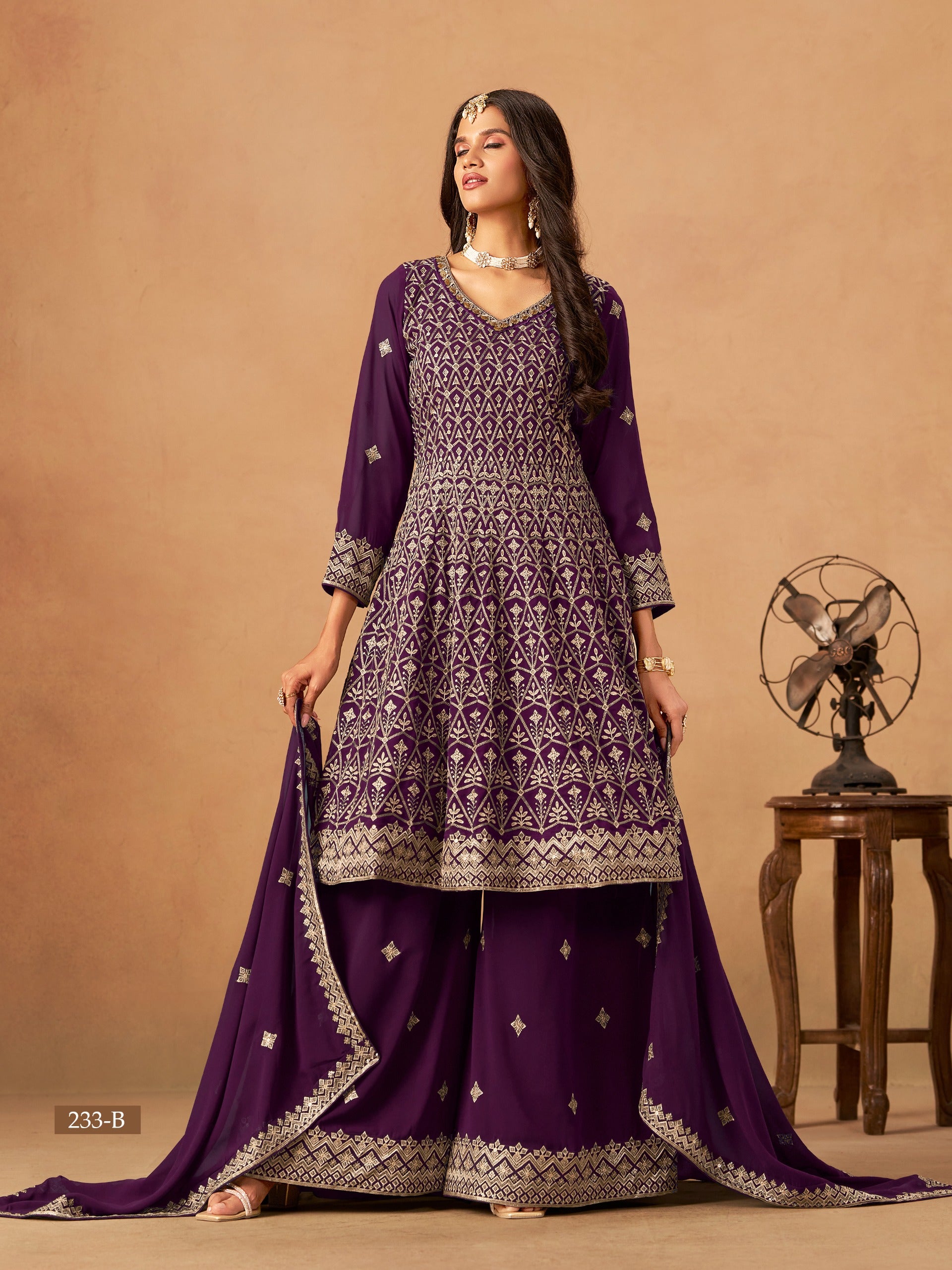 233-B Aanaya Vol 233 Dani Creation Georgette Unstitched Suits