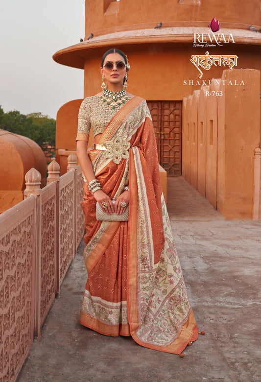 R-763 Shakuntala Rewaa Sarees