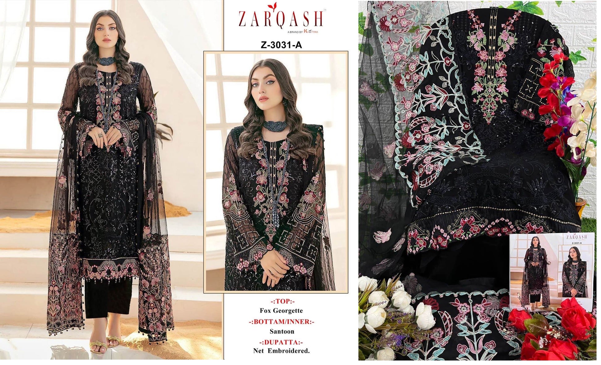 3031-A Zarqash Pakistani Salwar Suits