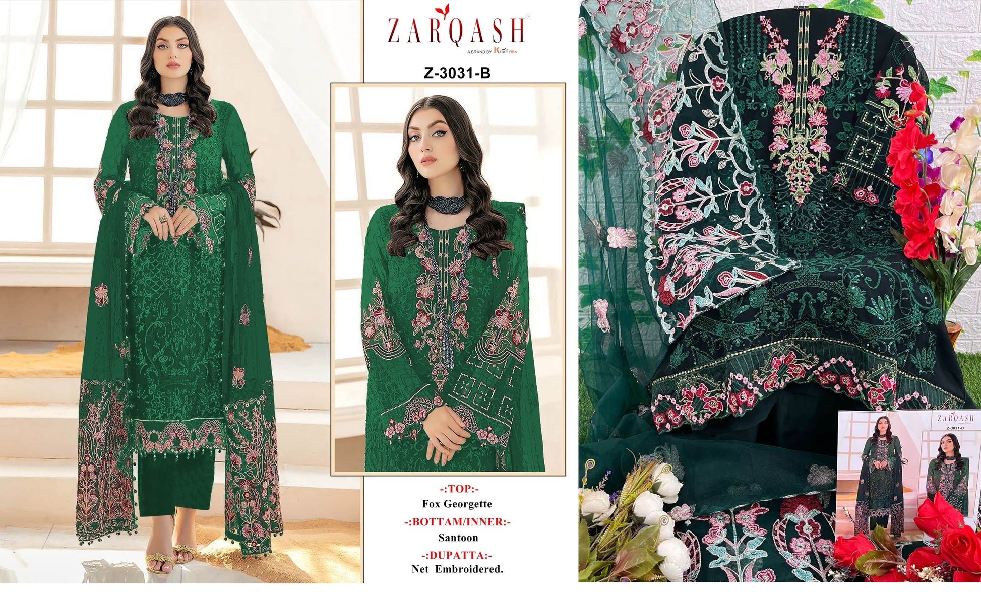 3031-B Zarqash Pakistani Salwar Suits
