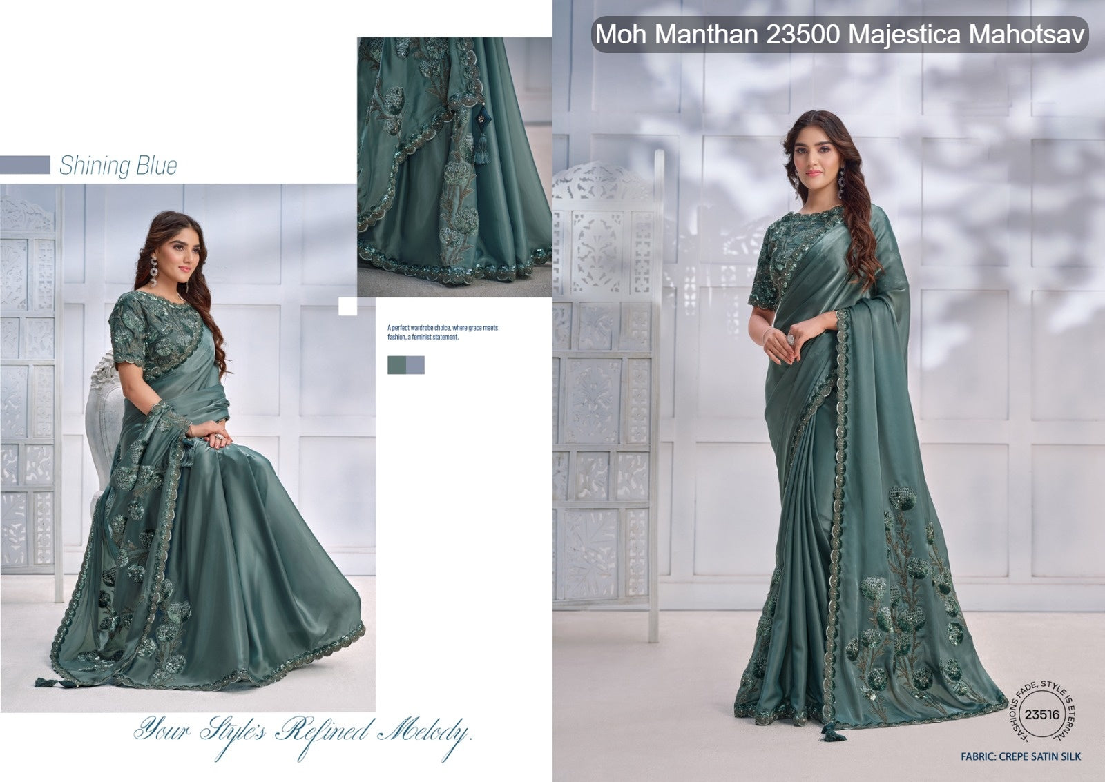 23516 Moh Manthan 23500 Majestica Mahotsav Silk Sarees